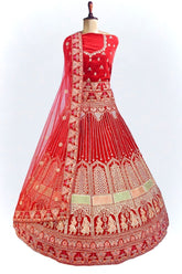 New Zarkan Work Bridal Lehnga With Heavy Blouse And Figure Work