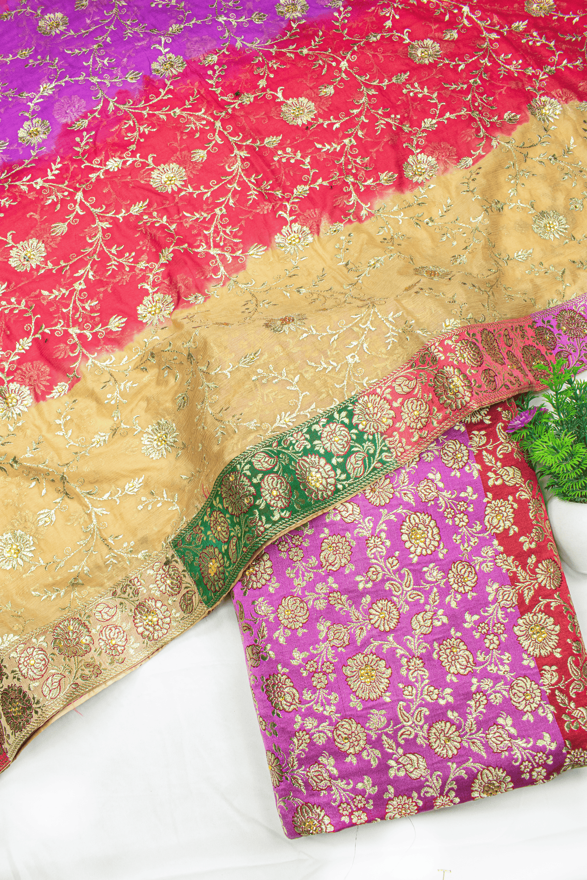 Chatapati Multicolour Pour Kimkhab Silk Banarasi Gharara