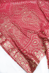 Maroon Stone Kimkhab Silk Banarasi Gharara With Heavy Duppata