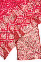 Latest Fancy Kadhai Designer Red Kimkhab Silk Banarasi Gharara