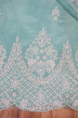 Kardana Work Crape Suit With Handwork Orgenza Duppata