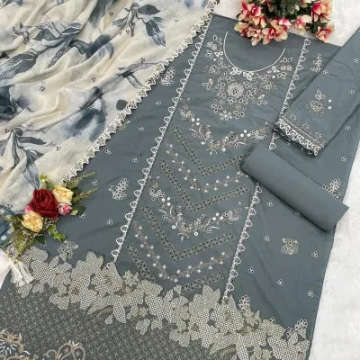 Unstitched dress materials in cotton, silk, net, and chiffon for your custom ethnic look.