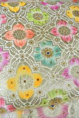 Heavy Multicolour Pour Katan Stone Kimkhab Silk Banarasi Gharara