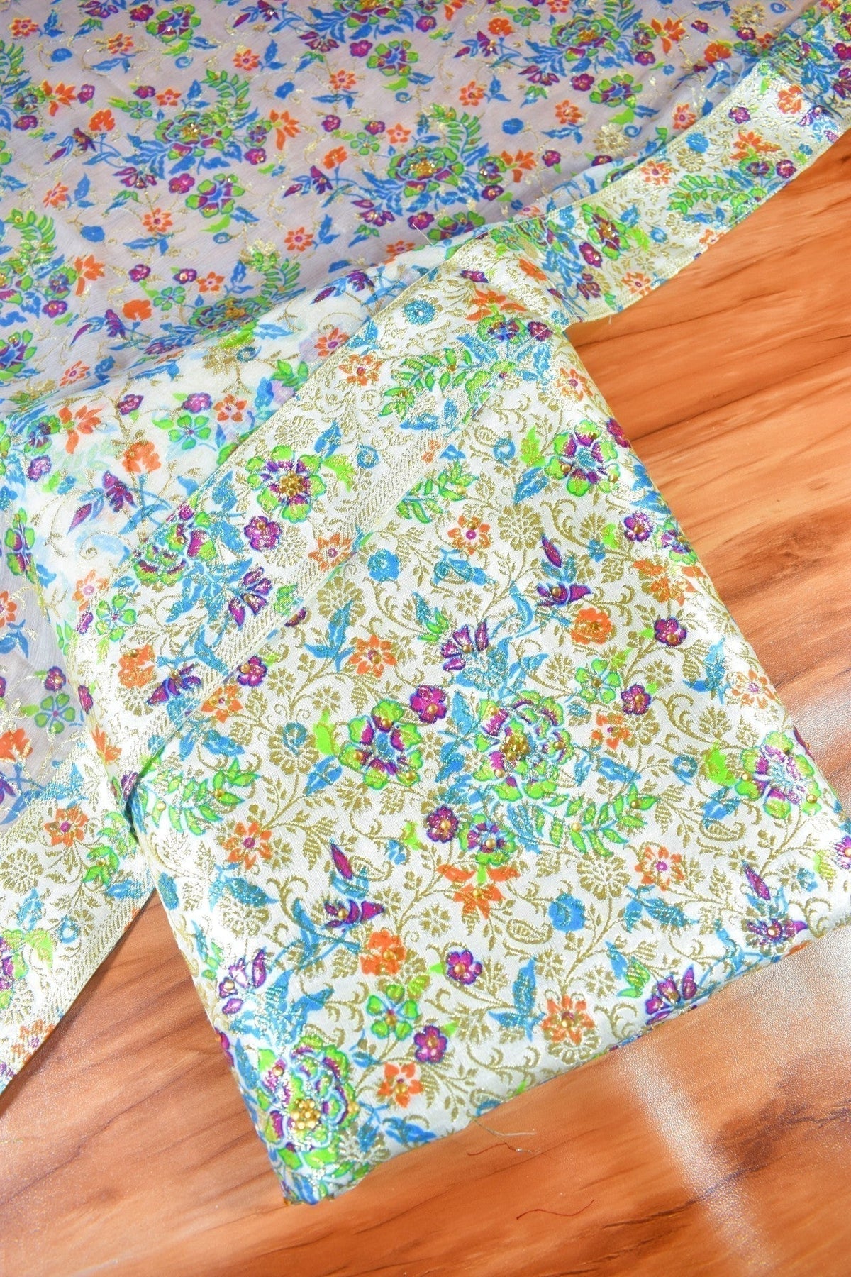 New Latest Digital Floral Printed Stone Kimkhab Silk Banarasi Gharara