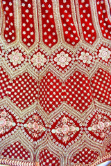 New Maroon Heavy Zarkan Lehnga With Multicolour Flower Work