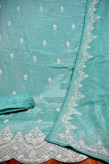 Kardana Work Crape Suit With Handwork Orgenza Duppata